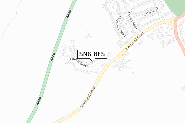 SN6 8FS map - large scale - OS Open Zoomstack (Ordnance Survey)