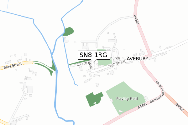 SN8 1RG map - large scale - OS Open Zoomstack (Ordnance Survey)