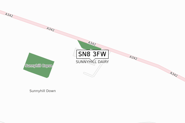 SN8 3FW map - large scale - OS Open Zoomstack (Ordnance Survey)