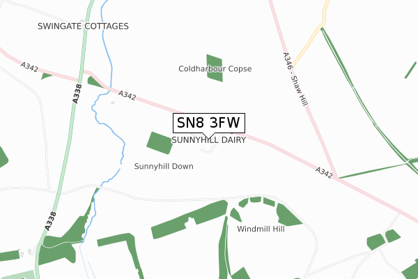 SN8 3FW map - small scale - OS Open Zoomstack (Ordnance Survey)
