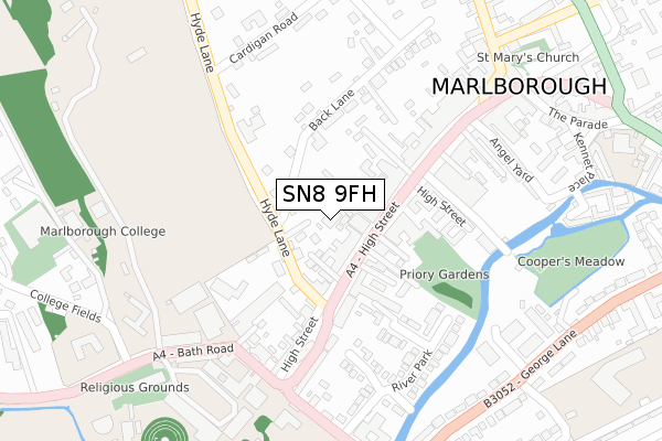 SN8 9FH map - large scale - OS Open Zoomstack (Ordnance Survey) SN8 9FH map - large scale - OS Open Zoomstack (Ordnance Survey)