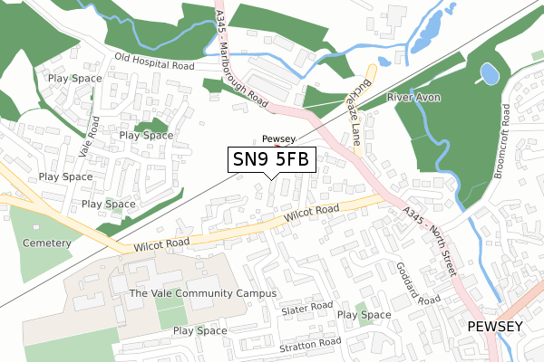 SN9 5FB map - large scale - OS Open Zoomstack (Ordnance Survey) SN9 5FB map - large scale - OS Open Zoomstack (Ordnance Survey)