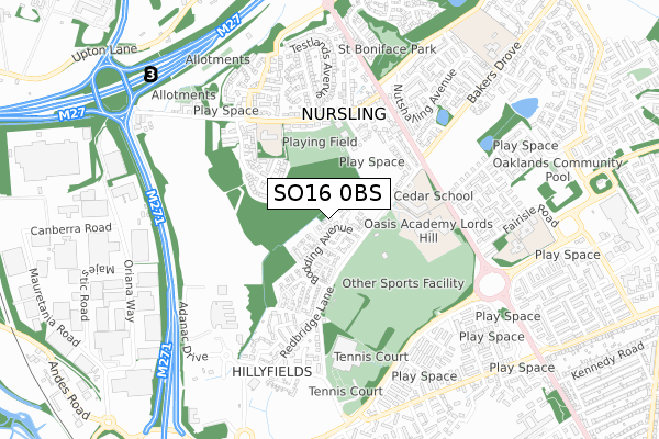 SO16 0BS map - small scale - OS Open Zoomstack (Ordnance Survey) SO16 0BS map - small scale - OS Open Zoomstack (Ordnance Survey)