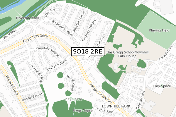 SO18 2RE map - large scale - OS Open Zoomstack (Ordnance Survey) SO18 2RE map - large scale - OS Open Zoomstack (Ordnance Survey)