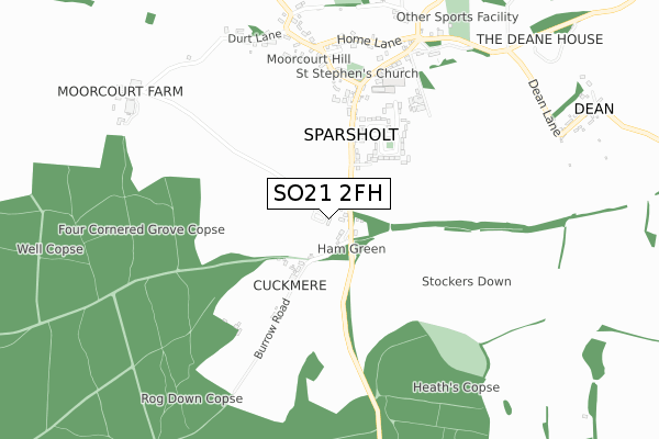 SO21 2FH map - small scale - OS Open Zoomstack (Ordnance Survey) SO21 2FH map - small scale - OS Open Zoomstack (Ordnance Survey)