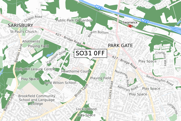 SO31 0FF map - small scale - OS Open Zoomstack (Ordnance Survey) SO31 0FF map - small scale - OS Open Zoomstack (Ordnance Survey)