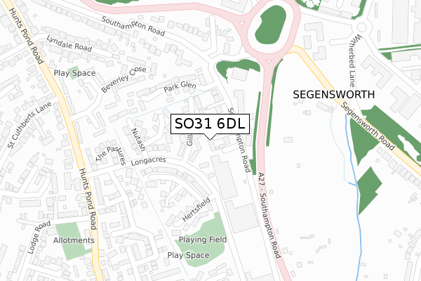 SO31 6DL map - large scale - OS Open Zoomstack (Ordnance Survey) SO31 6DL map - large scale - OS Open Zoomstack (Ordnance Survey)