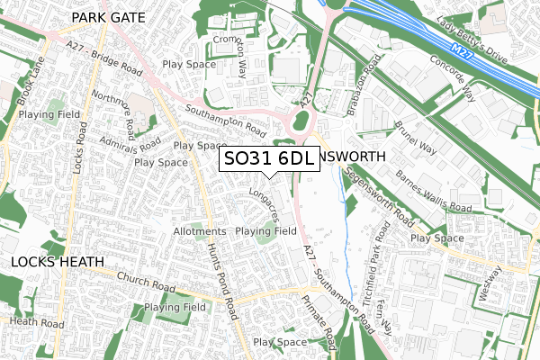 SO31 6DL map - small scale - OS Open Zoomstack (Ordnance Survey) SO31 6DL map - small scale - OS Open Zoomstack (Ordnance Survey)