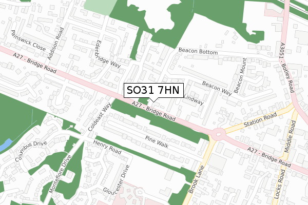 SO31 7HN map - large scale - OS Open Zoomstack (Ordnance Survey) SO31 7HN map - large scale - OS Open Zoomstack (Ordnance Survey)