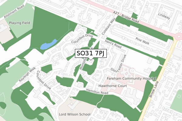 SO31 7PJ map - large scale - OS Open Zoomstack (Ordnance Survey) SO31 7PJ map - large scale - OS Open Zoomstack (Ordnance Survey)