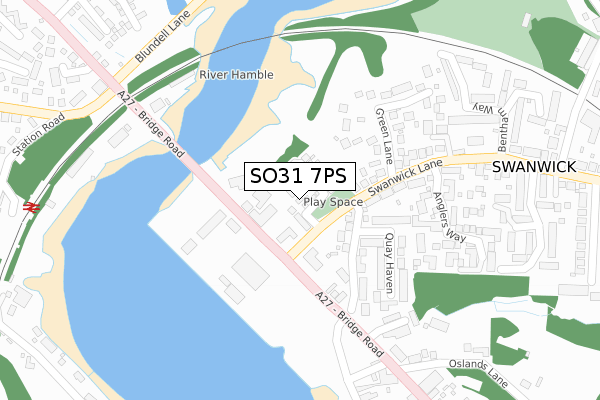 SO31 7PS map - large scale - OS Open Zoomstack (Ordnance Survey) SO31 7PS map - large scale - OS Open Zoomstack (Ordnance Survey)
