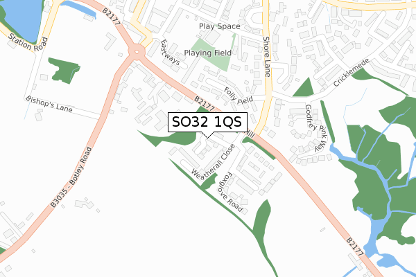 SO32 1QS map - large scale - OS Open Zoomstack (Ordnance Survey) SO32 1QS map - large scale - OS Open Zoomstack (Ordnance Survey)