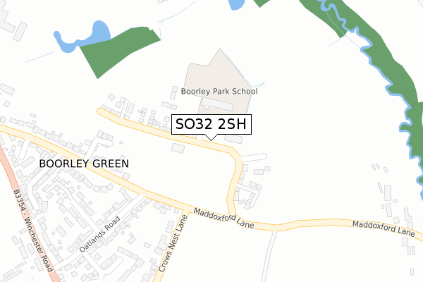 SO32 2SH map - large scale - OS Open Zoomstack (Ordnance Survey)