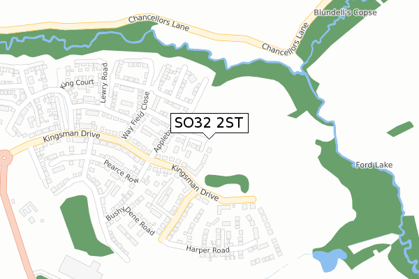 SO32 2ST map - large scale - OS Open Zoomstack (Ordnance Survey)