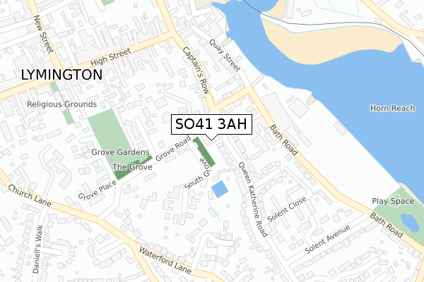 SO41 3AH map - large scale - OS Open Zoomstack (Ordnance Survey) SO41 3AH map - large scale - OS Open Zoomstack (Ordnance Survey)