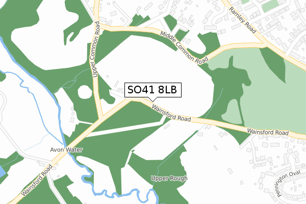 SO41 8LB map - large scale - OS Open Zoomstack (Ordnance Survey)