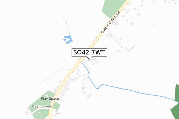 SO42 7WT map - large scale - OS Open Zoomstack (Ordnance Survey)