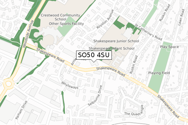 SO50 4SU map - large scale - OS Open Zoomstack (Ordnance Survey) SO50 4SU map - large scale - OS Open Zoomstack (Ordnance Survey)