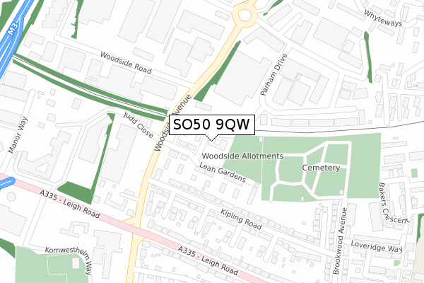 SO50 9QW map - large scale - OS Open Zoomstack (Ordnance Survey) SO50 9QW map - large scale - OS Open Zoomstack (Ordnance Survey)