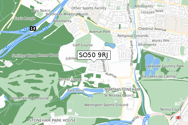 SO50 9RJ map - small scale - OS Open Zoomstack (Ordnance Survey) SO50 9RJ map - small scale - OS Open Zoomstack (Ordnance Survey)