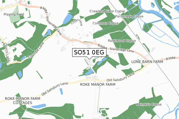 SO51 0EG map - small scale - OS Open Zoomstack (Ordnance Survey)