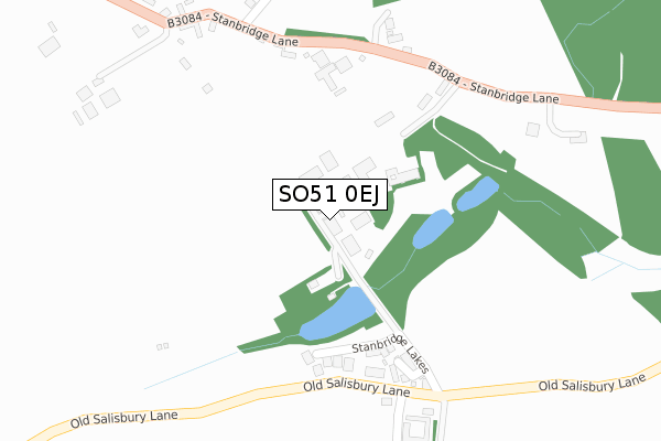 SO51 0EJ map - large scale - OS Open Zoomstack (Ordnance Survey)