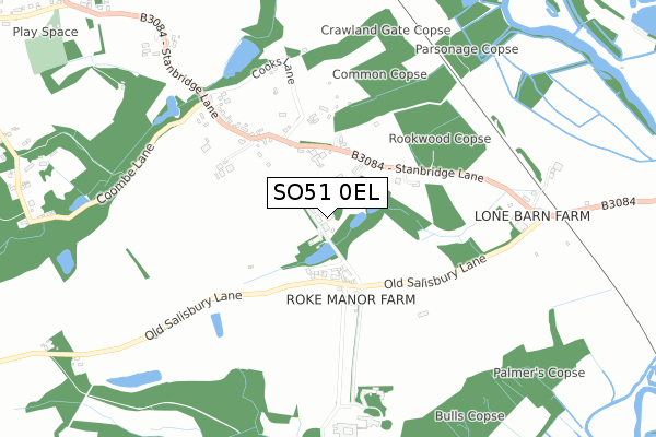 SO51 0EL map - small scale - OS Open Zoomstack (Ordnance Survey)