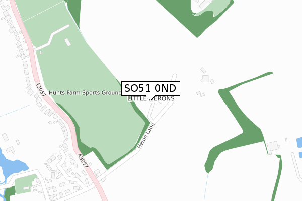 SO51 0ND map - large scale - OS Open Zoomstack (Ordnance Survey)