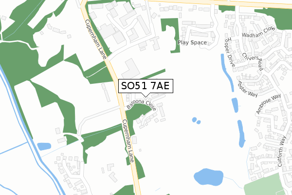 SO51 7AE map - large scale - OS Open Zoomstack (Ordnance Survey) SO51 7AE map - large scale - OS Open Zoomstack (Ordnance Survey)