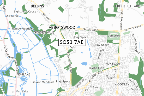 SO51 7AE map - small scale - OS Open Zoomstack (Ordnance Survey) SO51 7AE map - small scale - OS Open Zoomstack (Ordnance Survey)
