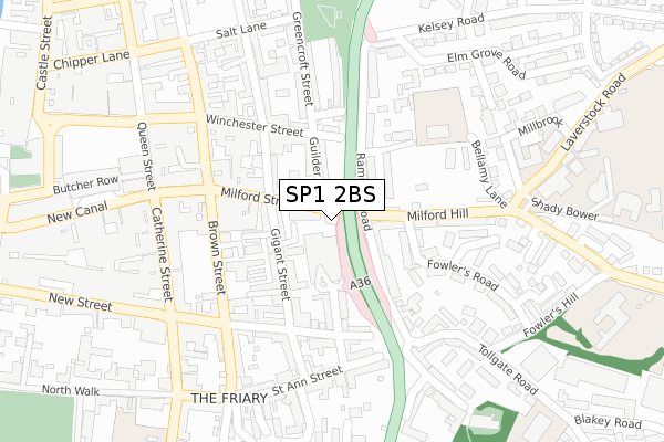 SP1 2BS map - large scale - OS Open Zoomstack (Ordnance Survey) SP1 2BS map - large scale - OS Open Zoomstack (Ordnance Survey)