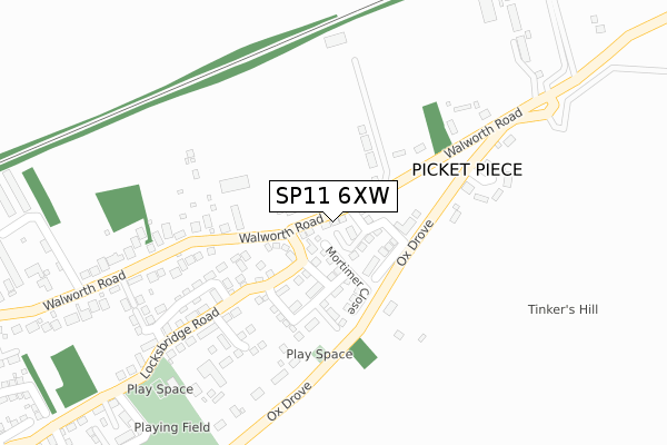 SP11 6XW map - large scale - OS Open Zoomstack (Ordnance Survey) SP11 6XW map - large scale - OS Open Zoomstack (Ordnance Survey)