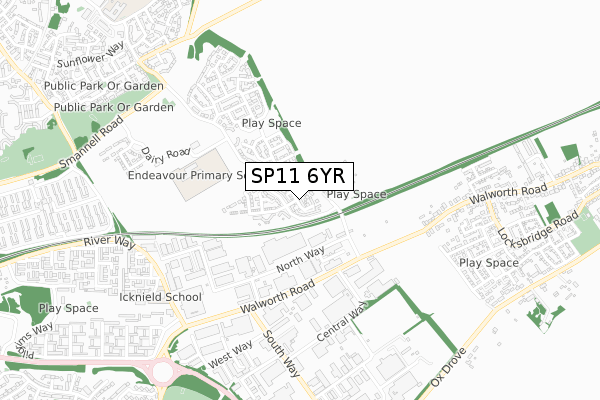 SP11 6YR map - small scale - OS Open Zoomstack (Ordnance Survey)