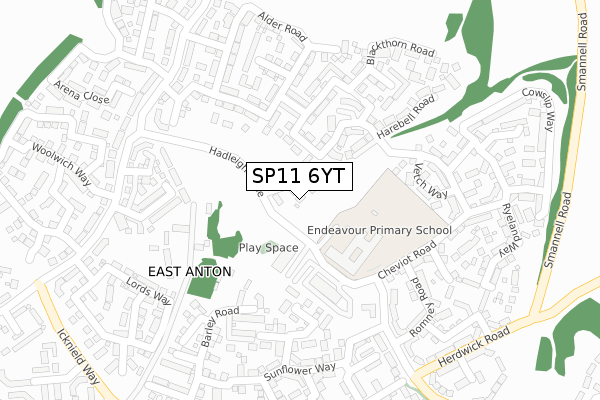 SP11 6YT map - large scale - OS Open Zoomstack (Ordnance Survey) SP11 6YT map - large scale - OS Open Zoomstack (Ordnance Survey)