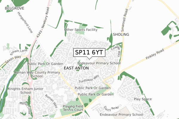 SP11 6YT map - small scale - OS Open Zoomstack (Ordnance Survey) SP11 6YT map - small scale - OS Open Zoomstack (Ordnance Survey)