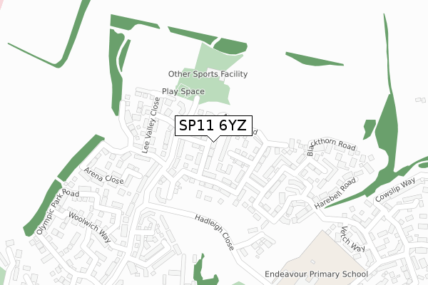 SP11 6YZ map - large scale - OS Open Zoomstack (Ordnance Survey) SP11 6YZ map - large scale - OS Open Zoomstack (Ordnance Survey)