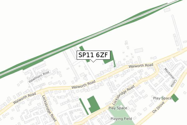 SP11 6ZF map - large scale - OS Open Zoomstack (Ordnance Survey)