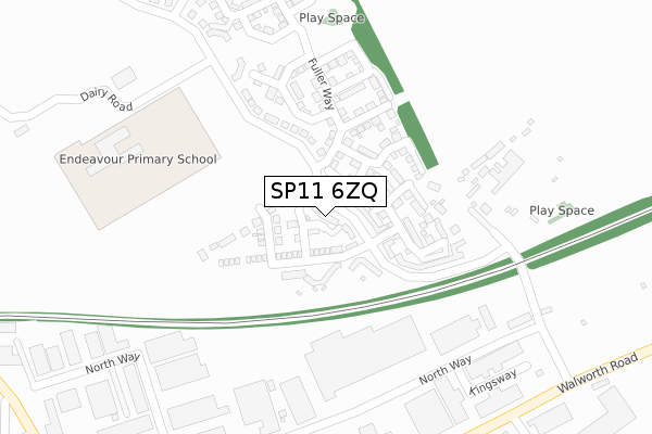 SP11 6ZQ map - large scale - OS Open Zoomstack (Ordnance Survey)