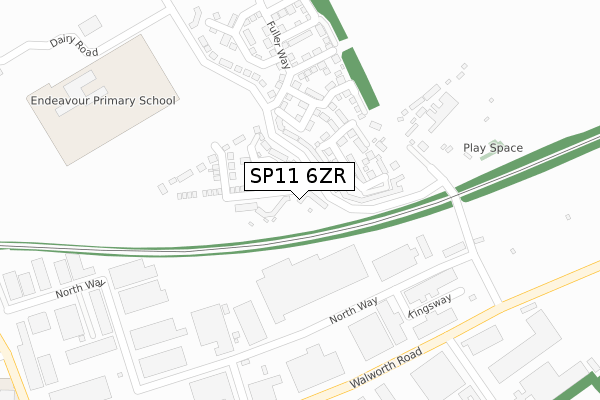 SP11 6ZR map - large scale - OS Open Zoomstack (Ordnance Survey)