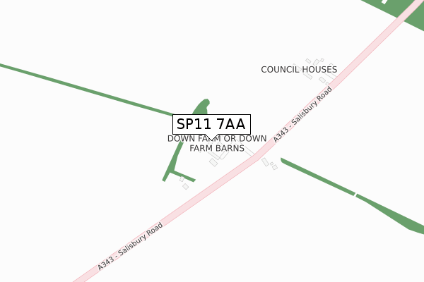 SP11 7AA map - large scale - OS Open Zoomstack (Ordnance Survey) SP11 7AA map - large scale - OS Open Zoomstack (Ordnance Survey)