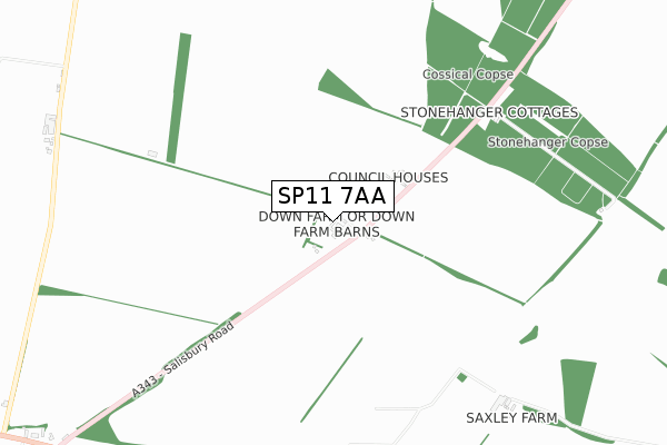 SP11 7AA map - small scale - OS Open Zoomstack (Ordnance Survey) SP11 7AA map - small scale - OS Open Zoomstack (Ordnance Survey)