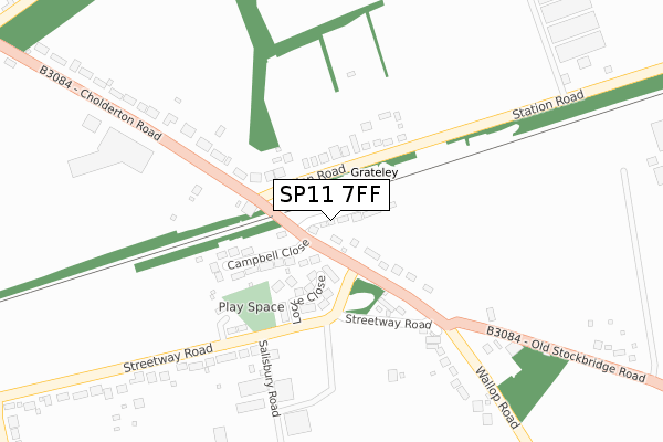 SP11 7FF map - large scale - OS Open Zoomstack (Ordnance Survey) SP11 7FF map - large scale - OS Open Zoomstack (Ordnance Survey)