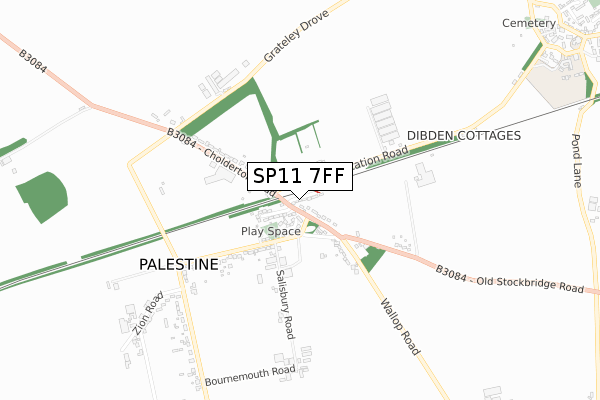 SP11 7FF map - small scale - OS Open Zoomstack (Ordnance Survey) SP11 7FF map - small scale - OS Open Zoomstack (Ordnance Survey)