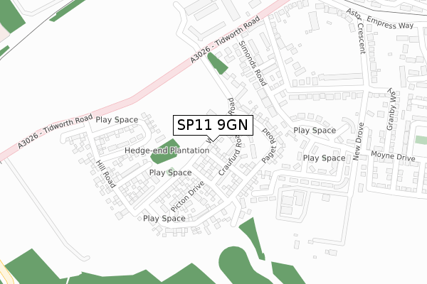SP11 9GN map - large scale - OS Open Zoomstack (Ordnance Survey) SP11 9GN map - large scale - OS Open Zoomstack (Ordnance Survey)