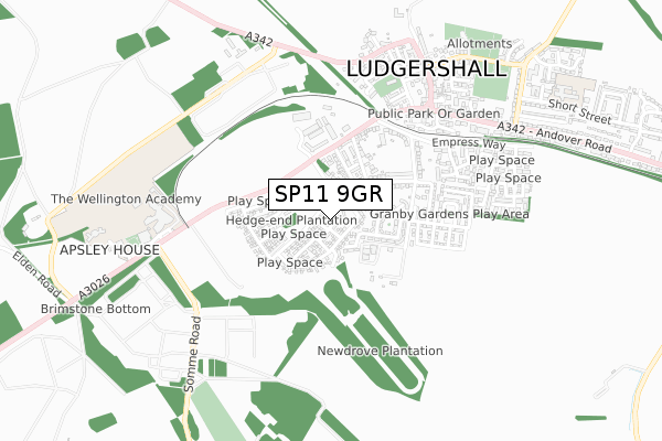 SP11 9GR map - small scale - OS Open Zoomstack (Ordnance Survey) SP11 9GR map - small scale - OS Open Zoomstack (Ordnance Survey)