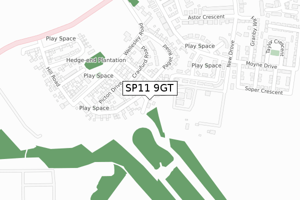 SP11 9GT map - large scale - OS Open Zoomstack (Ordnance Survey) SP11 9GT map - large scale - OS Open Zoomstack (Ordnance Survey)