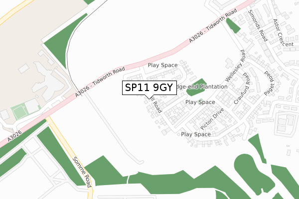 SP11 9GY map - large scale - OS Open Zoomstack (Ordnance Survey) SP11 9GY map - large scale - OS Open Zoomstack (Ordnance Survey)