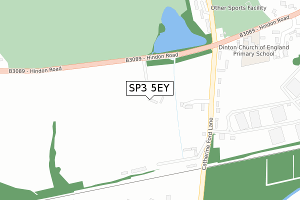 SP3 5EY map - large scale - OS Open Zoomstack (Ordnance Survey)