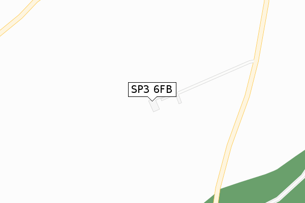 SP3 6FB map - large scale - OS Open Zoomstack (Ordnance Survey)