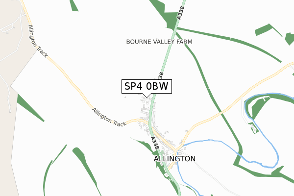 SP4 0BW map - small scale - OS Open Zoomstack (Ordnance Survey)